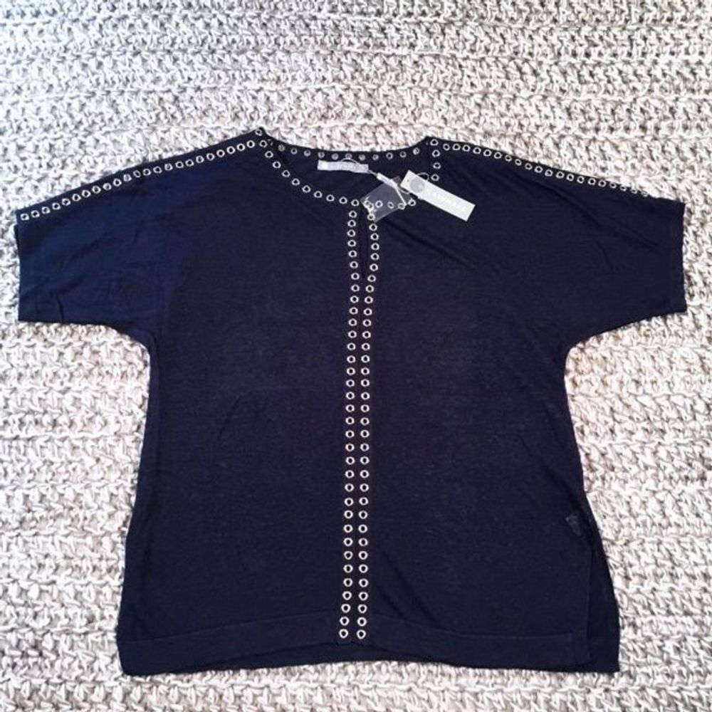 inCashmere Brand Size Large Navy Blue Sweater NWT